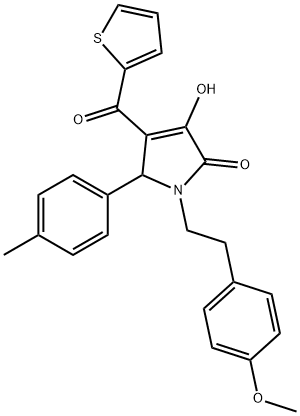 3-hydroxy-1-[2-(4-methoxyphenyl)ethyl]-5-(4-methylphenyl)-4-(2-thienylcarbonyl)-1,5-dihydro-2H-pyrrol-2-one|