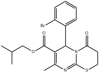 isobutyl 6-(2-bromophenyl)-8-methyl-4-oxo-3,4-dihydro-2H,6H-pyrimido[2,1-b][1,3]thiazine-7-carboxylate|