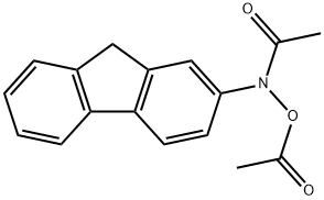 N-アセチル-N-アセトキシ-9H-フルオレン-2-アミン 化学構造式