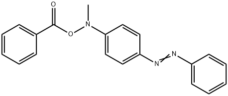 N-(ベンゾイルオキシ)-N-メチル-4-(フェニルアゾ)ベンゼンアミン 化学構造式