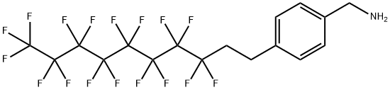 4-(3,3,4,4,5,5,6,6,7,7,8,8,9,9,10,10,10-十七氟癸基)苯甲胺, 609816-23-1, 结构式