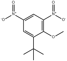 1,3-ジニトロ-4-メトキシ-5-tert-ブチルベンゼン 化学構造式