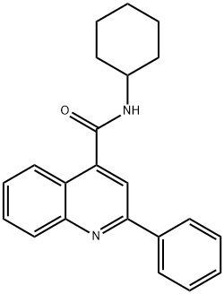 2-PHENYL-QUINOLINE-4-CARBOXYLIC ACID CYCLOHEXYLAMIDE Structure