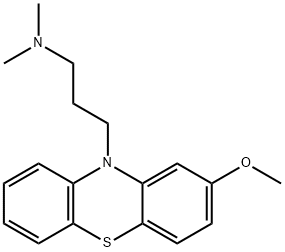 10-[3-(ジメチルアミノ)プロピル]-2-メトキシ-10H-フェノチアジン 化学構造式