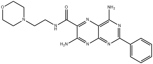 4,7-Diamino-N-(2-morpholinoethyl)-2-phenyl-6-pteridinecarboxamide Struktur