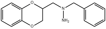 1-[(2,3-ジヒドロ-1,4-ベンゾジオキシン-2-イル)メチル]-1-ベンジルヒドラジン 化学構造式