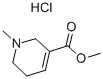 1-メチル-1,2,5,6-テトラヒドロニコチン酸メチル·塩酸塩 化学構造式