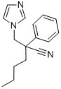 2-(1H-イミダゾール-1-イルメチル)-2-フェニルヘキサンニトリル 化学構造式