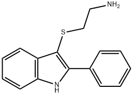 2-(2-PHENYL-1H-INDOL-3-YLSULFANYL)-ETHYLAMINE 结构式