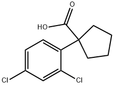 1-(2,4-二氯苯基)环戊烷甲酸 结构式