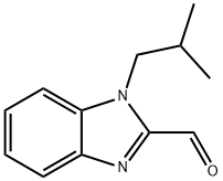 1-イソブチル-1H-ベンズイミダゾール-2-カルブアルデヒド 化学構造式