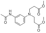 N-[3-(アセチルアミノ)フェニル]-N-(3-メトキシ-3-オキソプロピル)-β-アラニンメチル 化学構造式