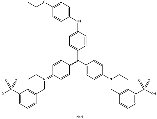 Hydrogen[4-[4-(p-ethoxyanilino)-4'-[ethyl(m-sulfonatobenzyl)amino]benzhydrylen]cyclohexa-2,5-dien-1-yliden](ethyl)(m-sulfonatobenzyl)ammonium, Mononatriumsalz