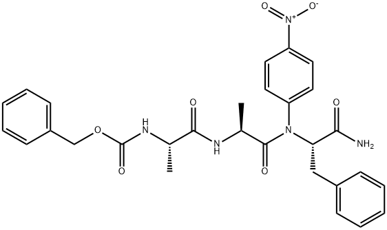 benzyloxycarbonylalanyl-alanyl-phenylalanine-4-nitroanilide Structure