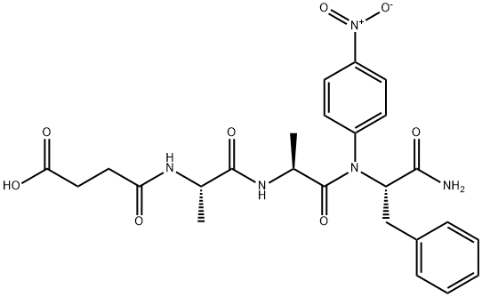 succinyl-alanyl-alanyl-phenylalanine-4-nitroanilide Structure