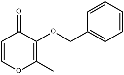 3-(ベンジルオキシ)-2-メチル-4H-ピラン-4-オン 化学構造式