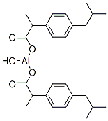 Hydroxybis[[2-(p-isobutylphenyl)propionyl]oxy]aluminum Structure