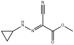 Acetic acid, cyano(cyclopropylhydrazono)-, methyl ester, (2E)- (9CI) Structure