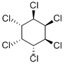 1α,2α,3α,4β,5β,6β-ヘキサクロロシクロヘキサン 化学構造式