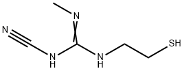 N-シアノ-N'-(2-メルカプトエチル)-N''-メチルグアニジン 化学構造式