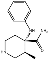 cis-3-methyl-4-(phenylamino)piperidine-4-carboxamide|