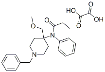 N-[1-苄基-4-(甲氧基甲基)-4-哌啶基]-N-苯基丙酰胺草酸盐, 61086-13-3, 结构式