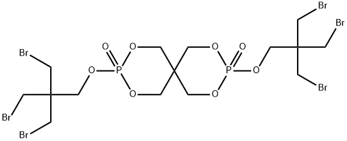 3,9-ビス[3-ブロモ-2,2-ビス(ブロモメチル)プロポキシ]-2,4,8,10-テトラオキサ-3,9-ジホスファスピロ[5.5]ウンデカン3,9-ジオキシド 化学構造式