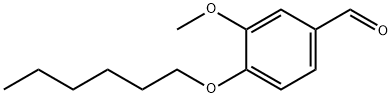 4-(ヘキシルオキシ)-3-メトキシベンズアルデヒド 化学構造式