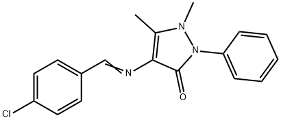 4-(4-CHLOROBENZYLIDENEAMINO)ANTIPYRINE Struktur
