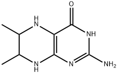 2-アミノ-6,7-ジメチル-5,6,7,8-テトラヒドロ-4(3H)-プテリジノン 化学構造式