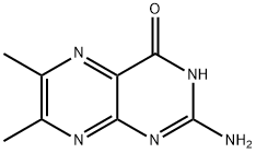 2-アミノ-6,7-ジメチルプテリジン-4(3H)-オン 化学構造式