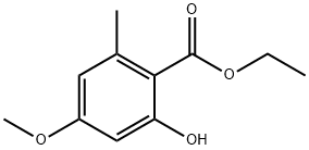 2-羟基-4-甲氧基-6-甲基苯甲酸乙酯 结构式
