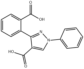 3-(2-CARBOXYPHENYL)-1-PHENYL-1H-PYRAZOLE-4-CARBOXYLIC ACID Struktur