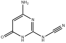 [(6-アミノ-1,4-ジヒドロ-4-オキソピリミジン)-2-イル]シアナミド 化学構造式