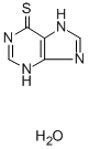 6-巯基嘌呤(一水合物),6112-76-1,结构式