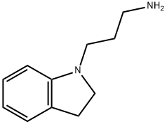 3-(2,3-ジヒドロ-インドール-1-イル)-プロピルアミン 化学構造式