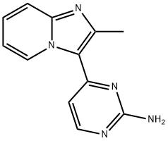 4-(2-Methylimidazo[1,2-a]pyridin-3-yl)-2-pyrimidinamine Struktur