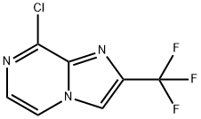 8-chloro-2-(trifluoromethyl)imidazo[1,2-a]pyrazine 化学構造式