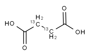 丁二酸-2,3-13C2 结构式