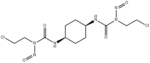 cis-1,4-Cyclohexylenebis(3-(2-chloroethyl)-3-nitrosourea) Structure