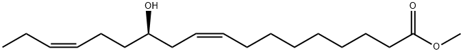 (9Z,15Z,R)-12-Hydroxy-9,15-octadecadienoic acid methyl ester Struktur