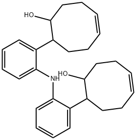 8,8'-(Iminodi-2,1-phenylene)bis(4-cycloocten-1-ol) Struktur