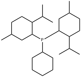 Cyclohexylbis[5-methyl-2-(1-methylethyl)cyclohexyl]phosphine Structure