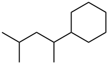 (1,3-ジメチルブチル)シクロヘキサン 化学構造式
