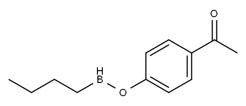 ジエチル(4-アセチルフェニルオキシ)ボラン 化学構造式