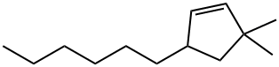 5-Hexyl-3,3-dimethyl-1-cyclopentene 结构式