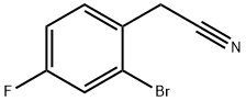 2-BROMO-4-FLUOROPHENYLACETONITRILE 化学構造式