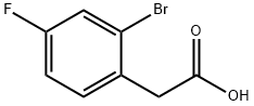 2-溴-4-氟苯乙酸,61150-59-2,结构式