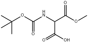 2-((叔丁氧基羰基)氨基)-3-甲氧基-3-氧代丙酸, 61172-71-2, 结构式