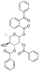 Tetra-O-benzoyl-L-rhamnopyranose Struktur